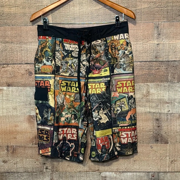 🌻Star Wars Men’s Board Shorts Swim Trunks size Medium - Picture 1 of 7